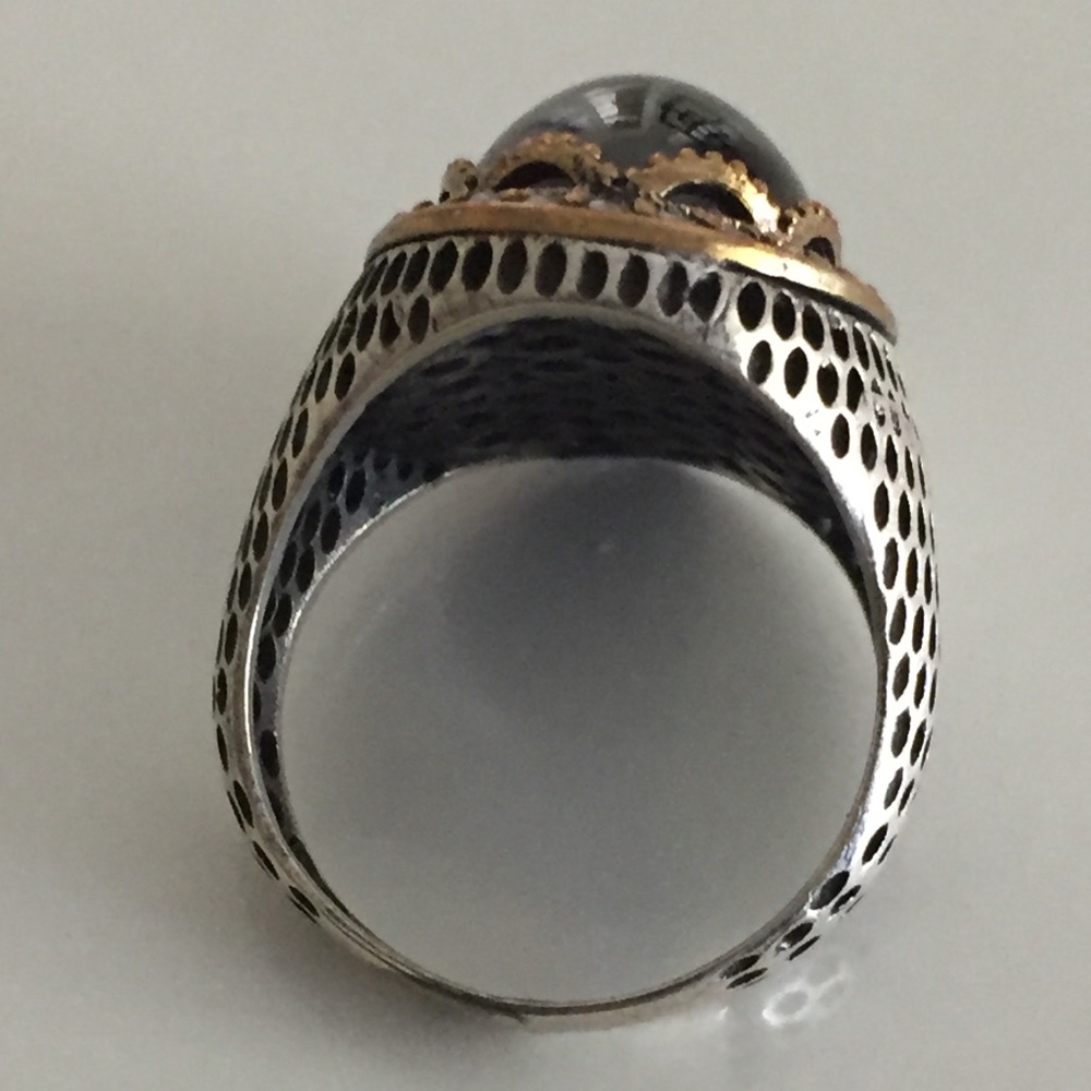Oval Silver HematiteRing - Picture 4 of 8